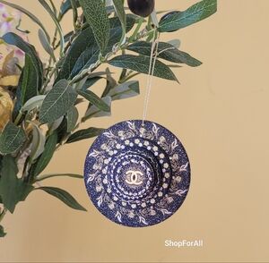New Never Used Chanel Ornament Limited Edition CHANEL Christmas 2025 Blue/ Gold
